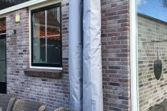 horecaparasol P6 duo muur in hoes