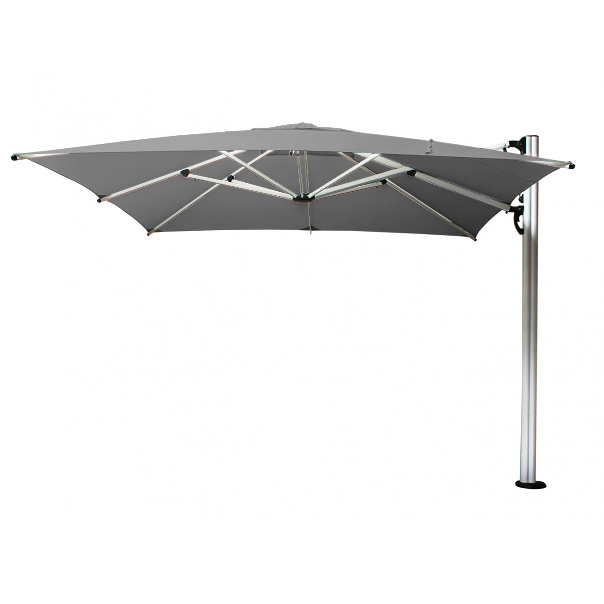 Zweefparasol Fuerto Pro grijs 3m x 3m - Parasols XL